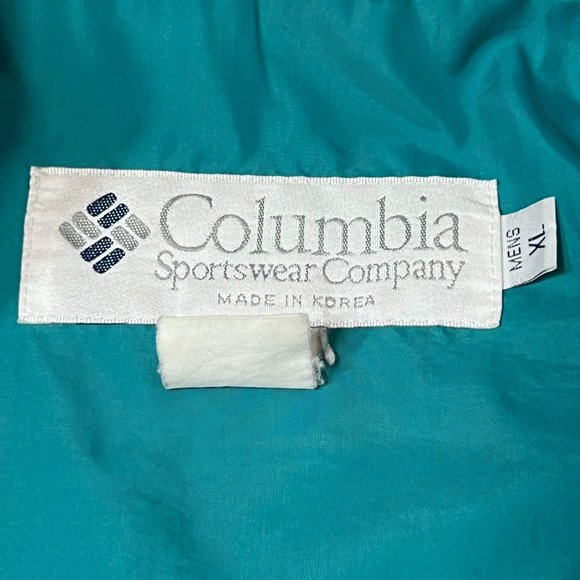 Columbia Powder Keg VTG 90's Ski Snowboard Jacket Men XL Shell ONLY Retro Teal - Picture 2 of 14